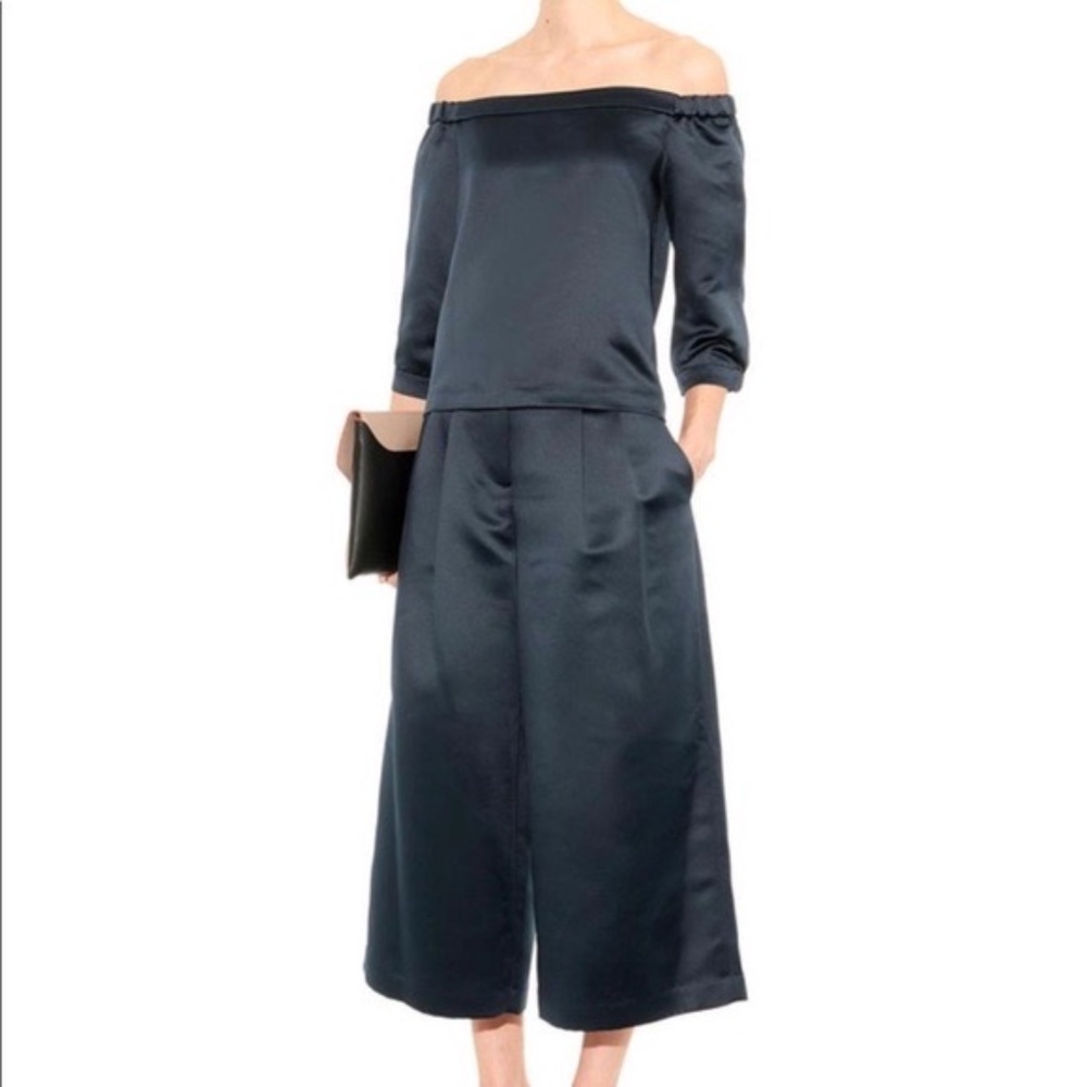 Tibi Satin Off The Shoulder Blouse